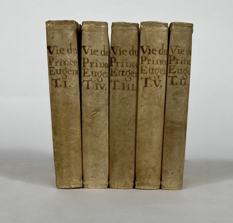 Histoire du Prince F.Eugène de Savoie - Amst.d'Arkstee,1740 - 5 vol in-12 pl vé…