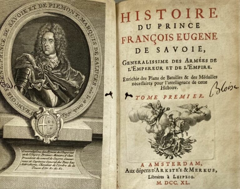 Histoire du Prince F.Eugène de Savoie - Amst.d'Arkstee,1740 - 5 vol in-12 pl vé…