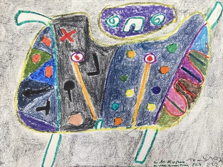 Ignacio CARLES- TOLRA (1928-) - Animal fantastique, 1967 (?) - Pastel sur papie…