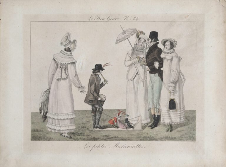 Important ensemble de gravures dont : - - Gravures de mode, - - Gravure en noir…