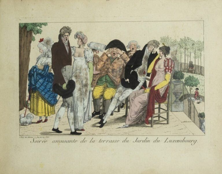 Important ensemble de gravures dont : - - Gravures de mode, - - Gravure en noir…