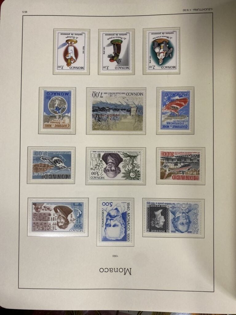 Important ensemble de timbres sur la France et Monaco répartis dans quatre clas…