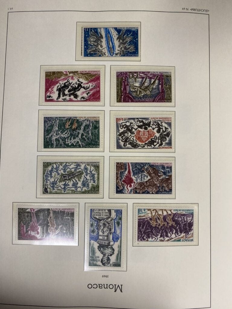 Important ensemble de timbres sur la France et Monaco répartis dans quatre clas…