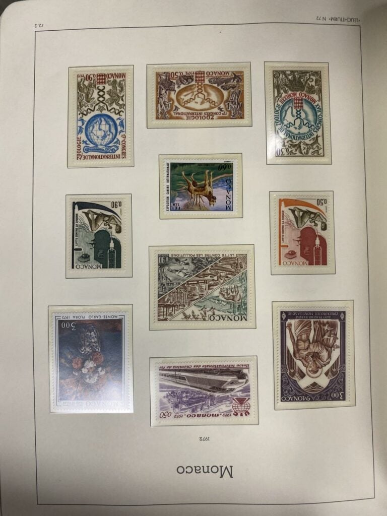 Important ensemble de timbres sur la France et Monaco répartis dans quatre clas…