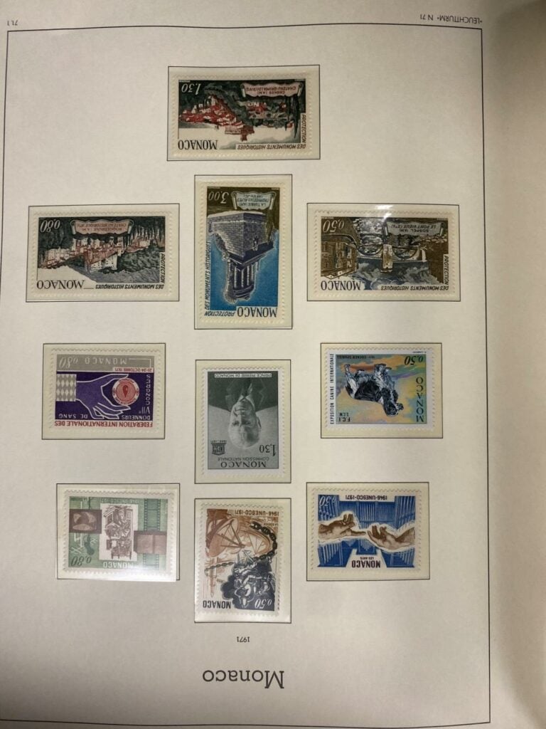 Important ensemble de timbres sur la France et Monaco répartis dans quatre clas…