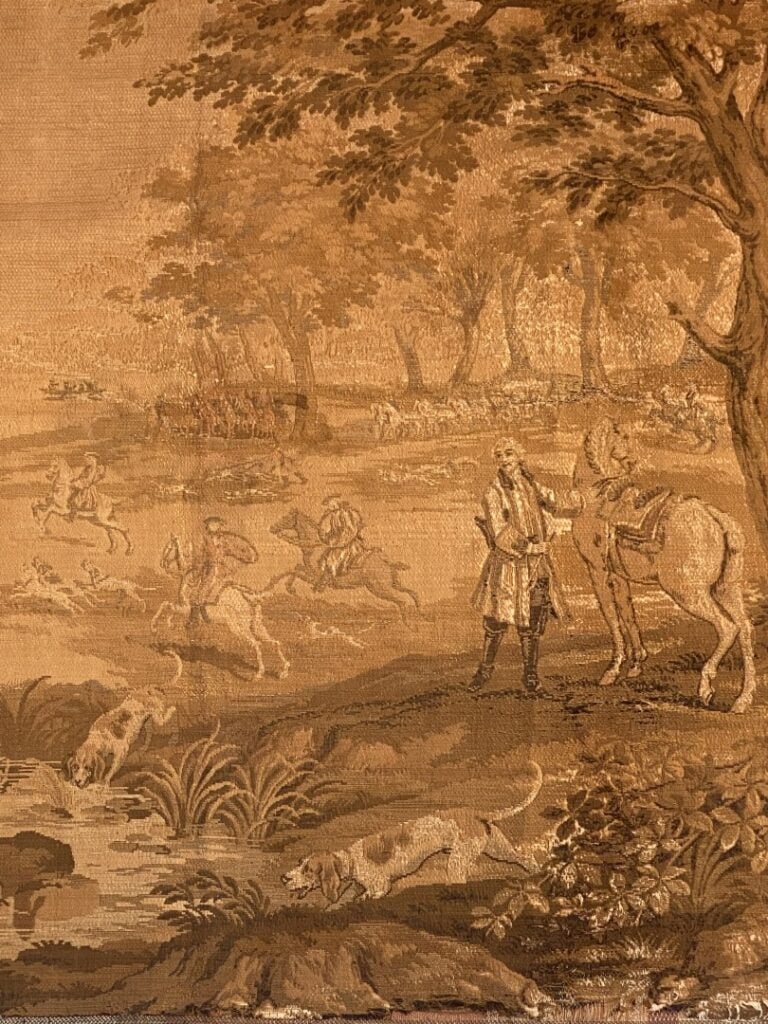 Importante tapisserie sur le thème de la chasse - (usures)