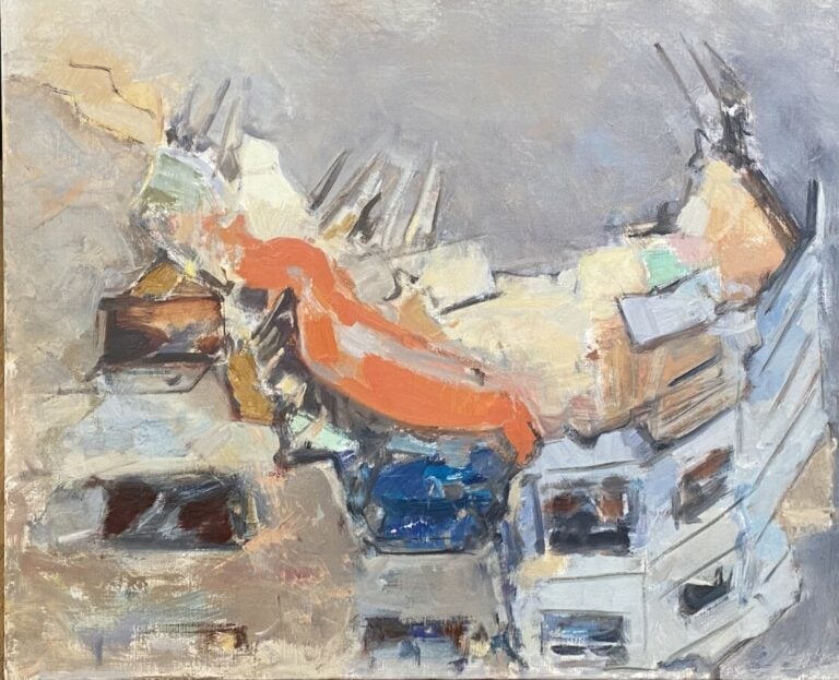Intérieur - Huile sur toile, monogrammé au dos - 50 x 61 cm