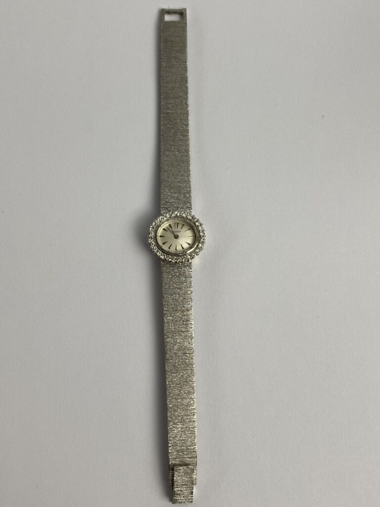 INTERNATIONAL WATCH Co - Montre bracelet de dame, boîtier ovale en or gris (750…