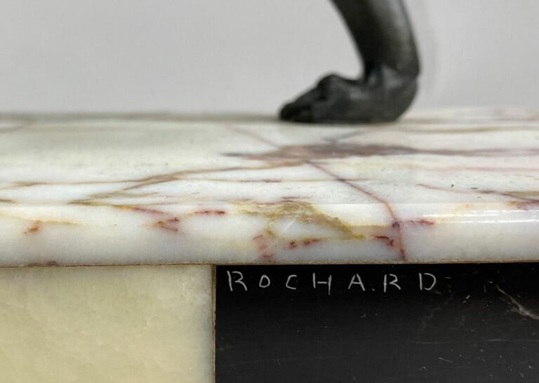 Irénée ROCHARD (1908-1984) d'après - Sujet en régule patiné représentant un chi…