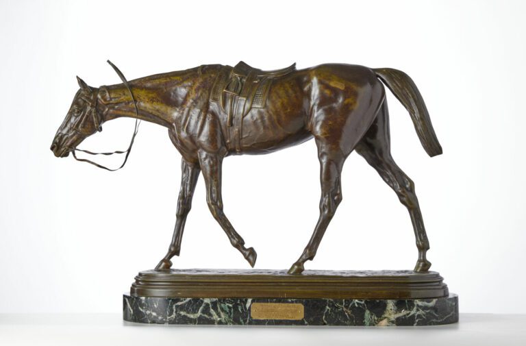 ISIDORE Jules Bonheur (1827-1901) - "Pur-sang" - Bronze à patine verte - 41 x 6…