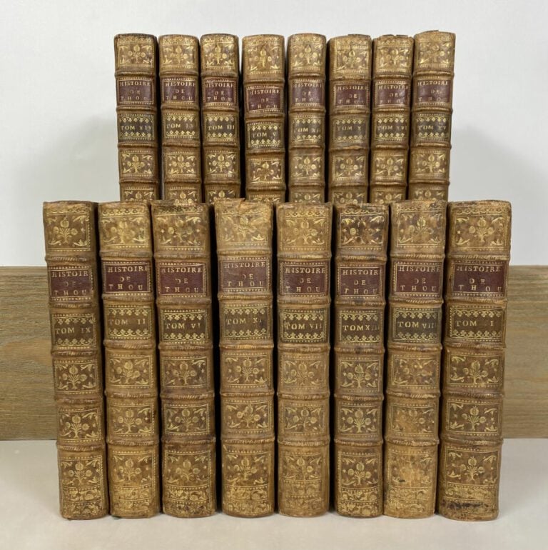 J.de Thou - Histoire universelle - Londres - 16 vol in-4 pl veau