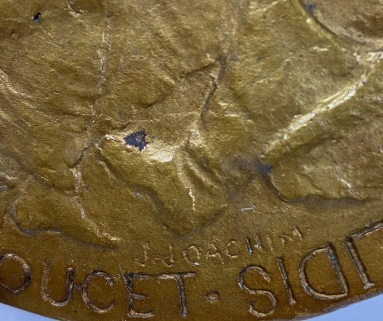 J. JOACHIM - Médaille en bronze "Hommage à Perrault" - Diam : 13,5 cm