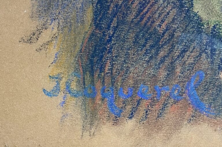 Jacques COQUEREL (1933) - Femme au turban - Pastel sur papier, signé en bas à g…
