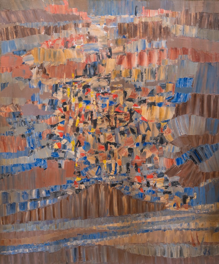 Jacques GERMAIN (1915-2001) - Composition circa 1960 - 1965 - Huile sur toile,…