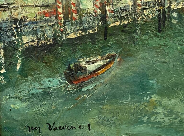 Jacques THEVENET (1891-1989) - Vue du Grand Canal, Venise - Huile sur toile, si…