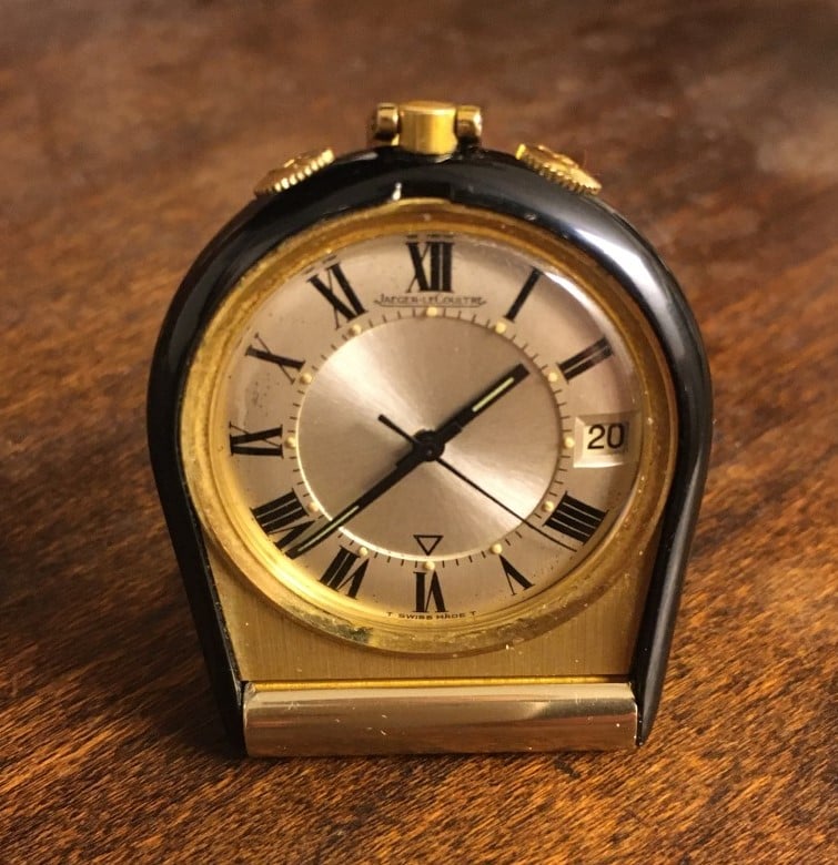 JAEGER-LECOULTRE. - Réveil de voyage modèle Memovox, mouvement mécanique, boiti…