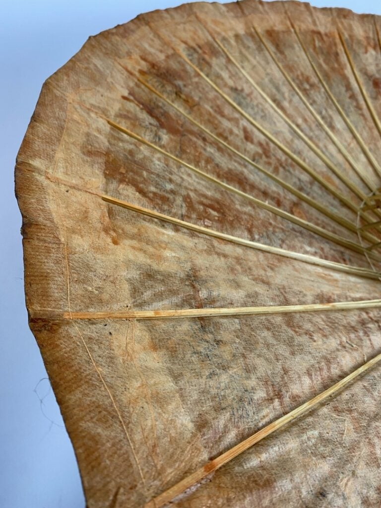 JAPON, XXe siècle - Ombrelle à décor de hérons dans un paysage