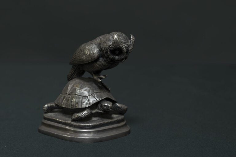 Jean-Baptiste CLESINGER (1814-1883) - La chouette et la tortue, 1867 - Epreuve…