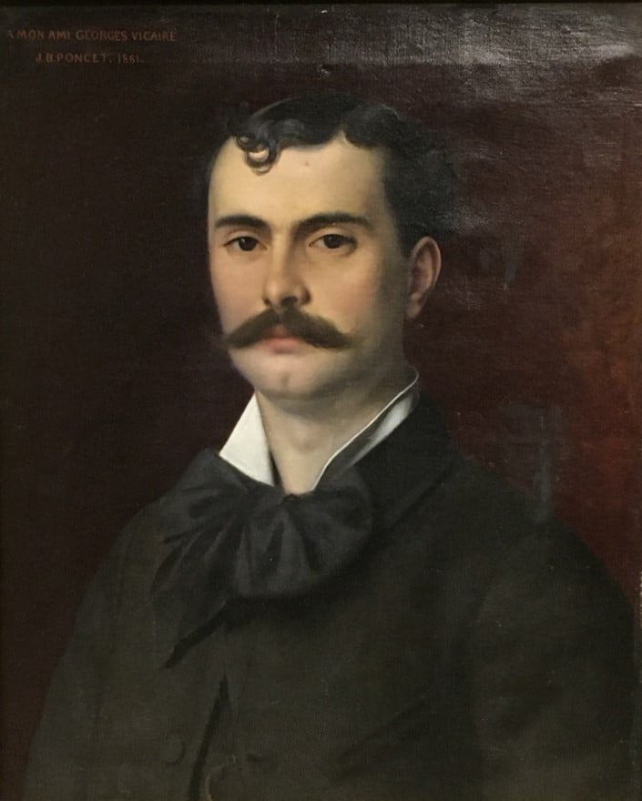 Jean-Baptiste PONCET (1827-1901). - Portrait de Georges Vicaire et de son épous…
