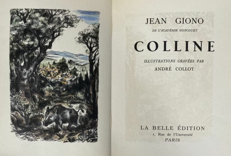 [Jean Giono:Colline].Edité à Paris par la Belle édition.Broché,In12.Elegante éd…