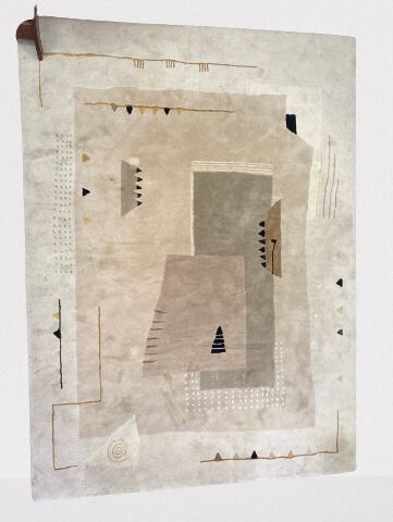 Jean-Jacques BEAUME (1943) pour TOULEMONDE BOCHART, - Paire de tapis à décor gé…
