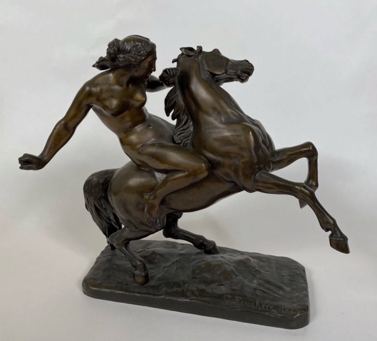 Jean-Jacques FEUCHERE (1807-1852) - Amazone, 1843 - Bronze, signé et daté sur l…