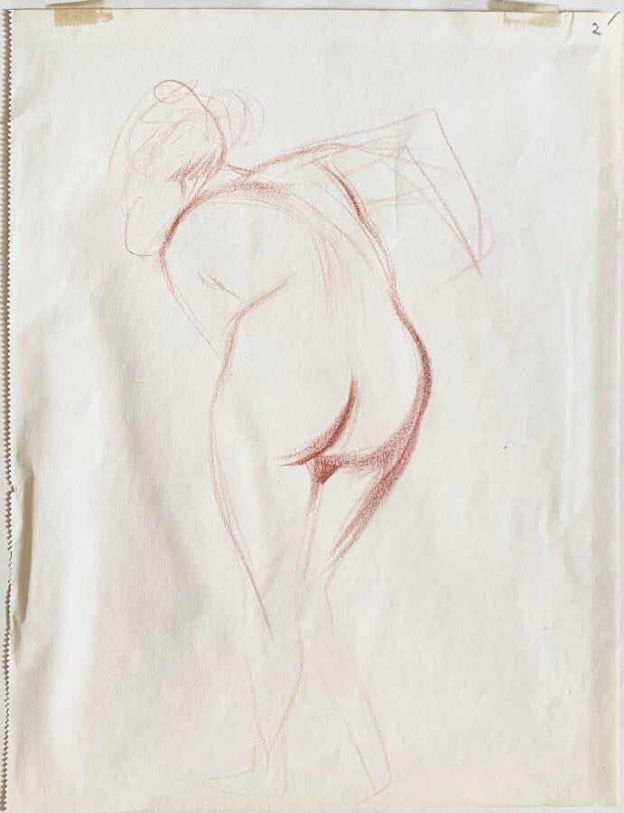 Jean-Louis FORAIN (1852-1931) - Nus - Ensemble de 4 sanguines sur papier, 2 ave…