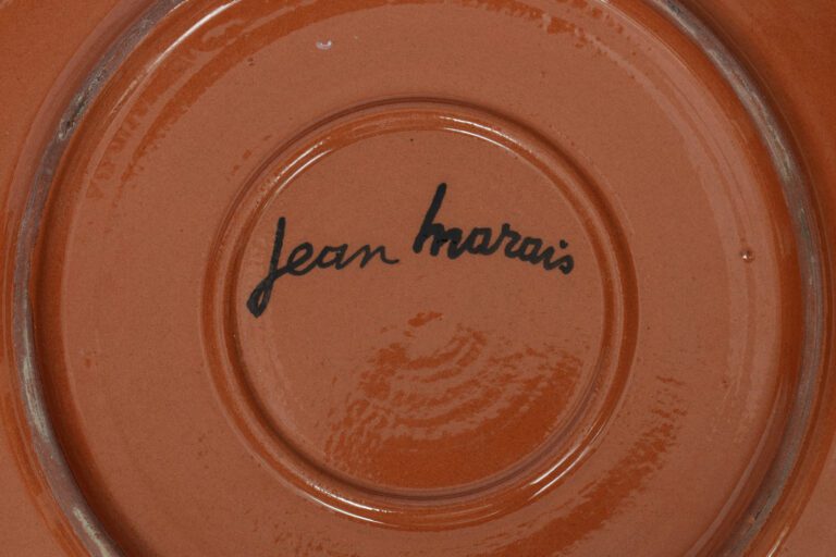 Jean MARAIS (1913-1998). - Trois assiettes en céramique sur le thème des signes…