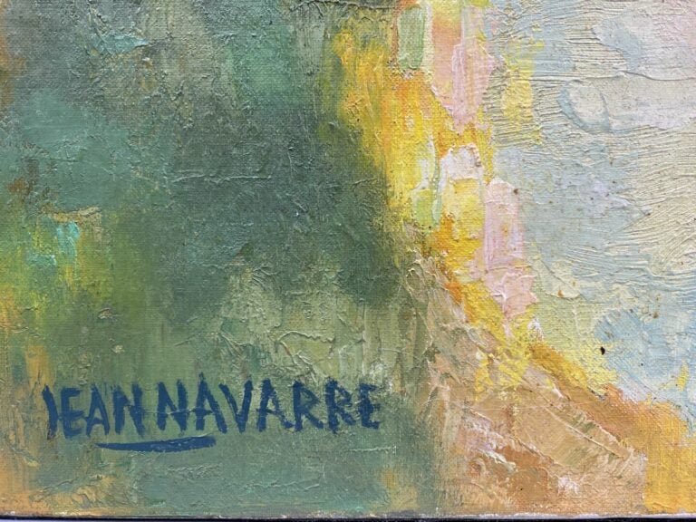 Jean NAVARRE - Le chemin du terme à Fayence - Huile sur toile - Signée en bas à…