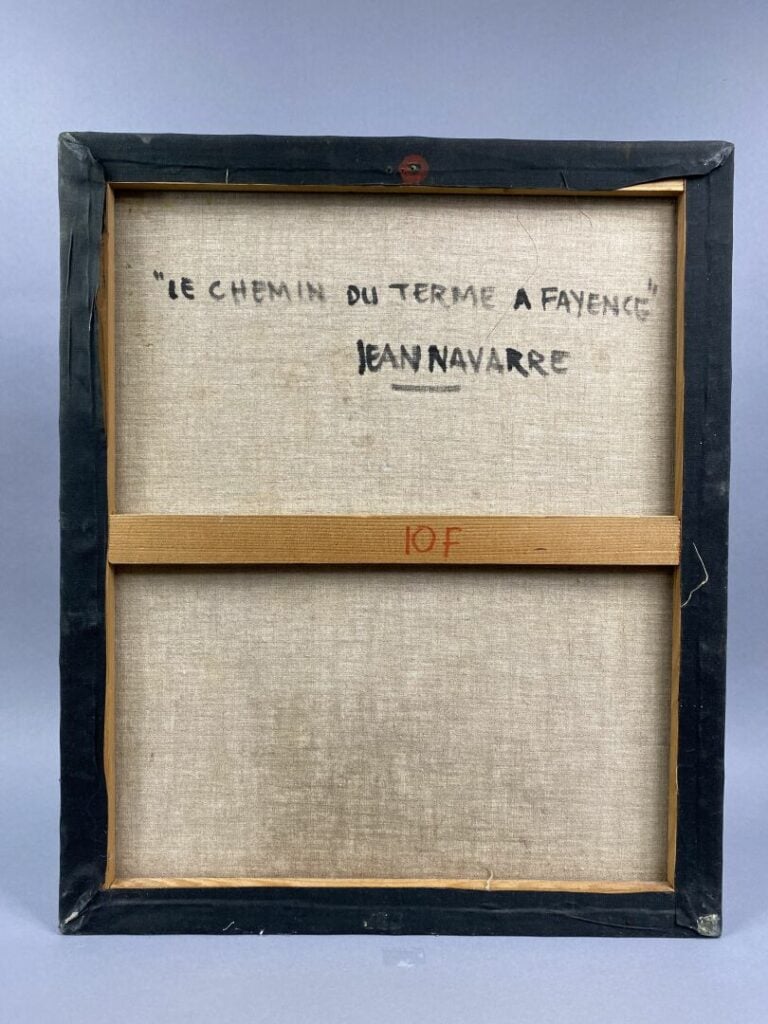 Jean NAVARRE - Le chemin du terme à Fayence - Huile sur toile - Signée en bas à…