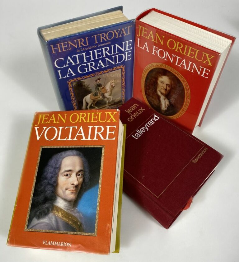 [Jean Orieux:Voltaire,Talleyrand,La Fontaine/Henri Troyat:Catherine la grande].…