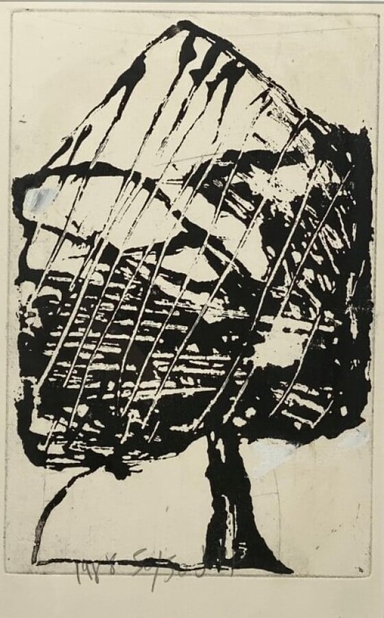 Jean-Pierre PINCEMIN (1944-2005) - Sans titre, 1988 - Aquatinte au sucre rehaus…