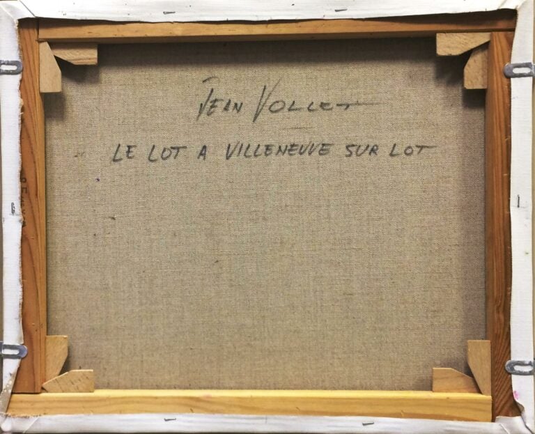 Jean VOLLET (XXème siècle). - Le Lot à Villeuneuve sur Lot - Huile sur toile, s…