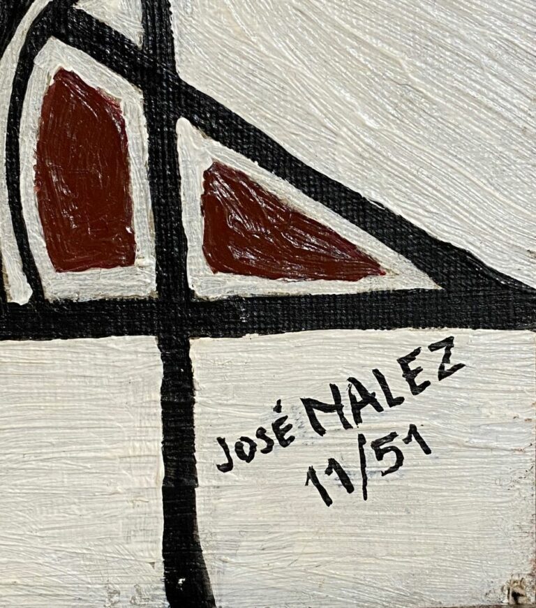 José NALEZ (XX-XXIème siècle) - La jungle - Toile marouflée sur carton, signée…