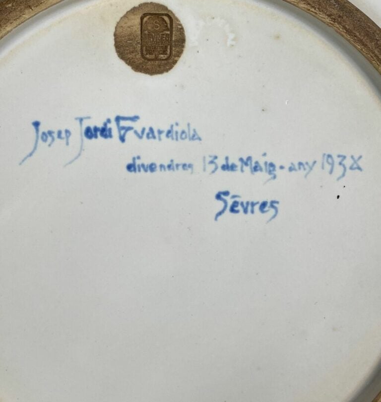 Josep Jordi GUARDIOLA (1869-1950) - Manufacture Nationale de Sèvres - Plat circ…