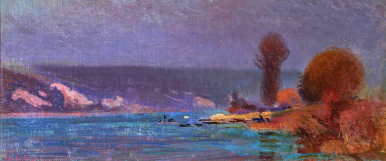 Joseph DELATTRE (1858-1912) - Paysage - Huile sur toile, marouflée sur carton,…