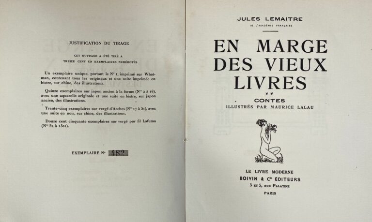 [Jules Lemaitre:En marge des vieux livres].Edité à Paris par Boivin en 1924.Bro…