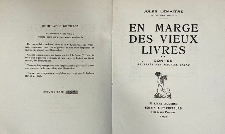 [Jules Lemaitre:En marge des vieux livres].Edité à Paris par Boivin en 1924.Bro…