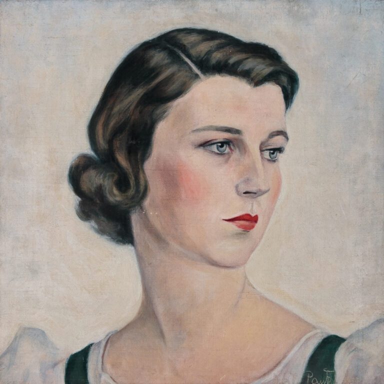 Kurt Ferdinand VON PANTZ (1903-2003) - Portrait de femme - Huile sur toile, sig…