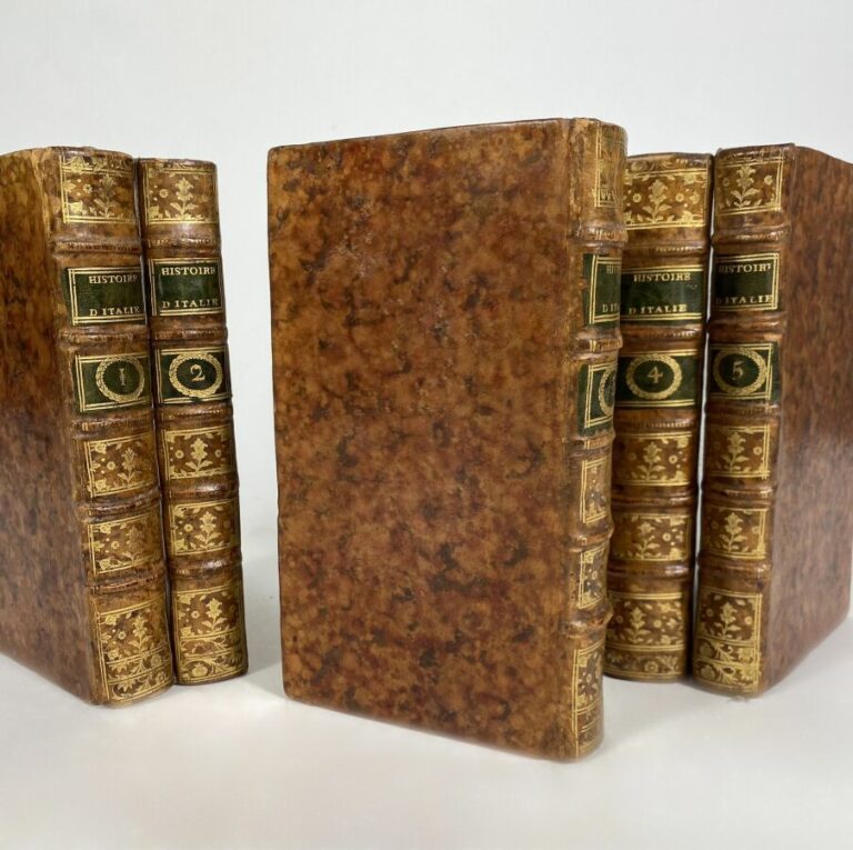 Landi, A. - Histoire de la littérature de l'Italie Berne, 1784. - 5 vols in-8 p…