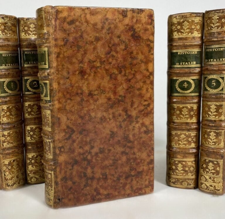 Landi, A. - Histoire de la littérature de l'Italie Berne, 1784. - 5 vols in-8 p…