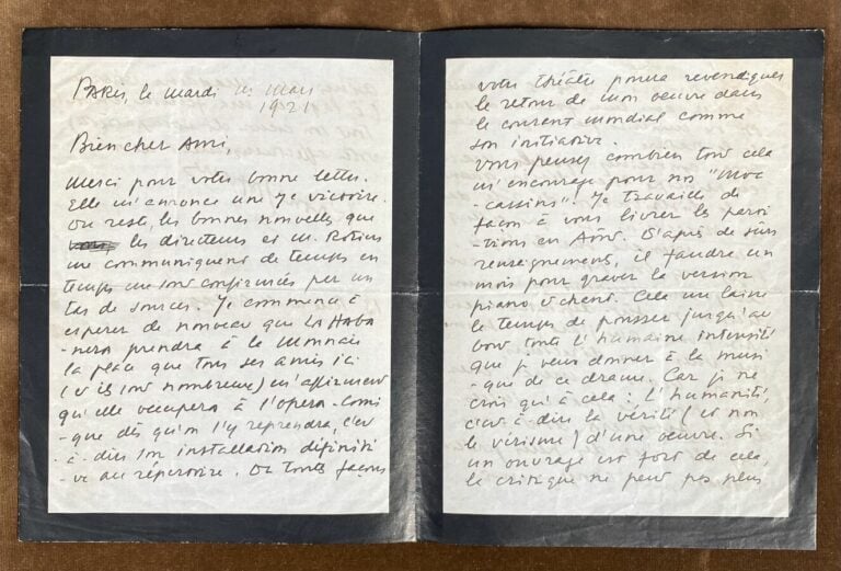 Laparra, Raoul L.a.s. - Lettre à Chérau.