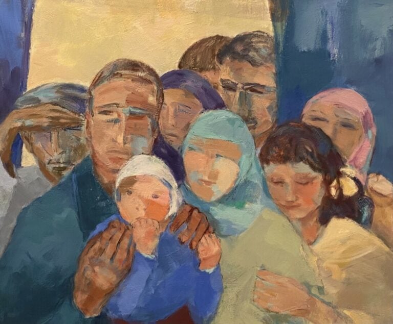 L'attente II - Huile sur toile, titrée au dos - 60 x 73 cm