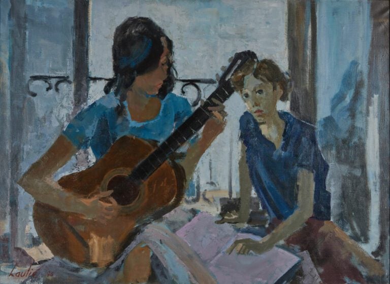 LAULIE Joseph (1928-2016) - "Femme à la guitare" - Huile sur toile signée en ba…
