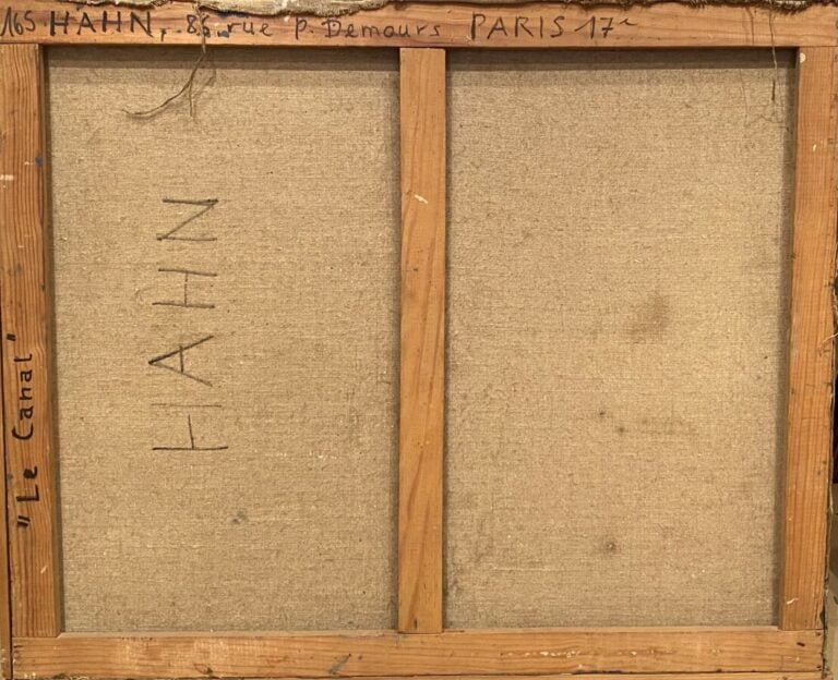 Le canal - Huile sur toile, signée en bas à gauche, contresignée et titrée au d…