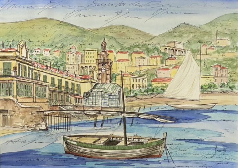 Le port - Aquarelle
