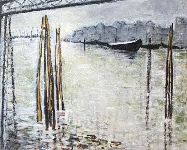 Le port - Huile sur toile - 65 x 81 cm