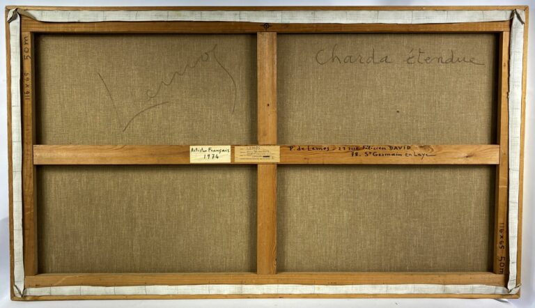 LEMOS (XXe siècle) - Charda étendue - Huile sur toile, signée en bas à droite -…