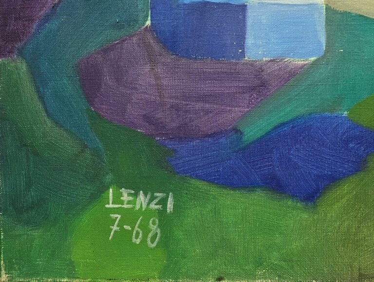 LENZI (XXe siècle) - Nature morte - Huile sur toile, signée et datée en bas à d…