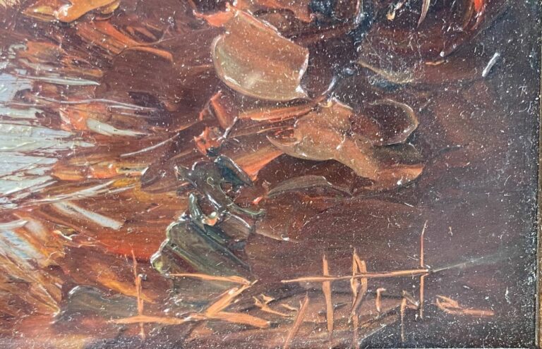 Léon ZEYTLINE (1885-1962) - Antibes, soleil couchant - Petite huile sur panneau…